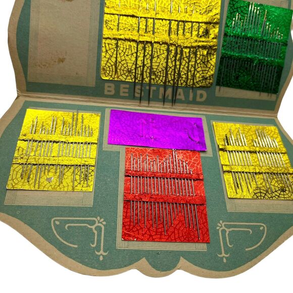 Sewing Needle Sets Vintage Best Maid, Finepoint, Advertising For Tombstones - Picture 16 of 16